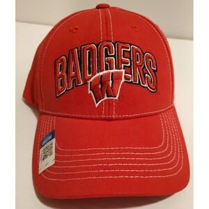 New Wisconsin Badgers Captivating Headwear Red Structured Strapback Dad Hat Cap